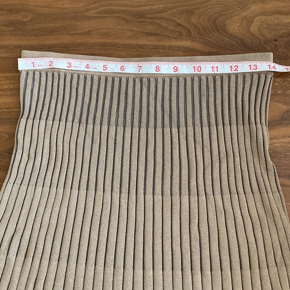 WORTH New York Knit Pleated Midi Skort Camel Tan Size Small - Picture 5 of 6